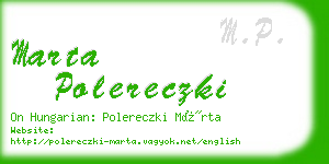 marta polereczki business card